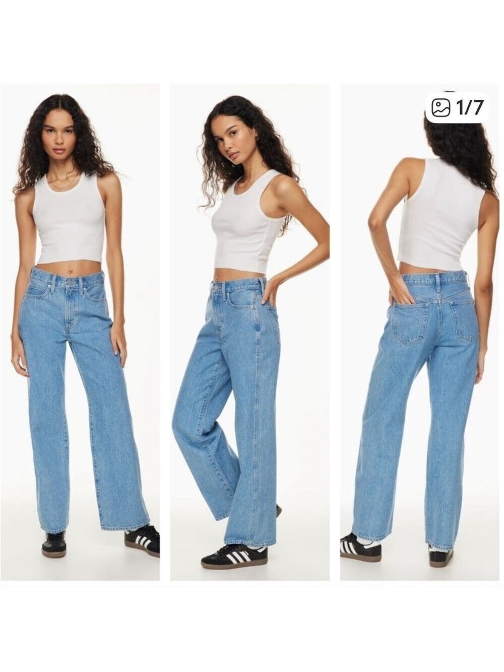 Aritzia Sunday Best Straight Leg Sky Blue Jeans SZ 8